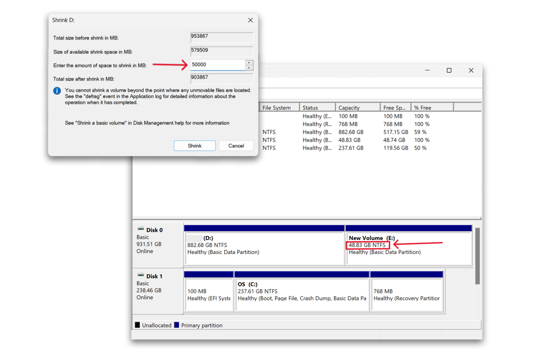 Disk Management Screenshot (2) samar-it