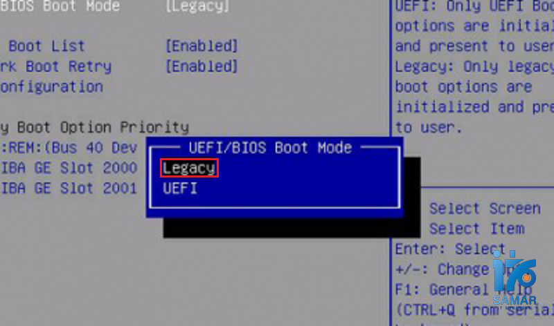 UEFI / BIOS samar-ir