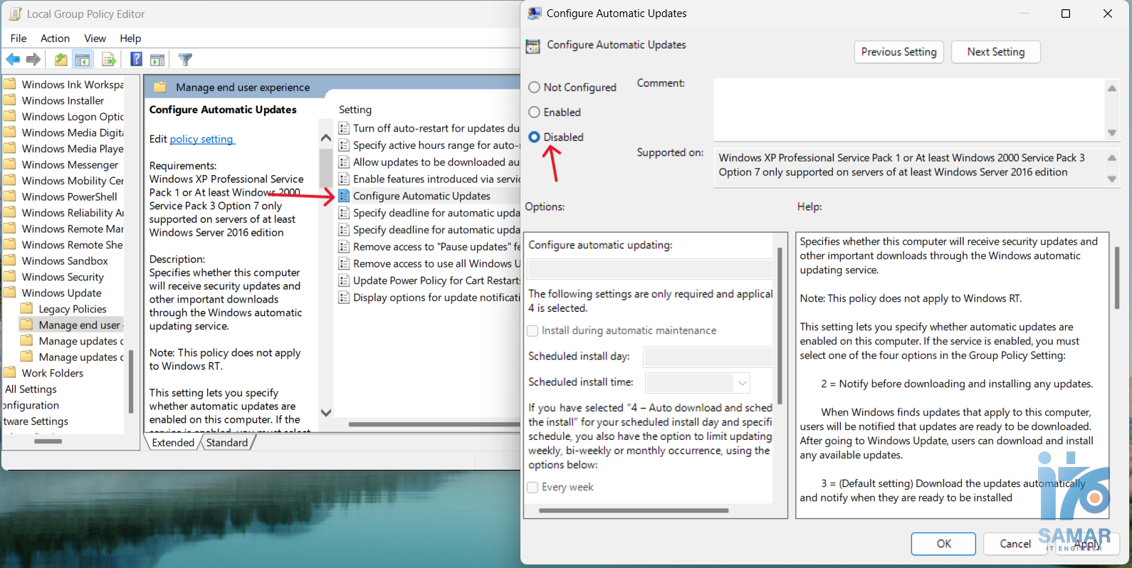 عکس شماره 6 - غیرفعال کردن آپدیت ویندوز گروپ پالیسی