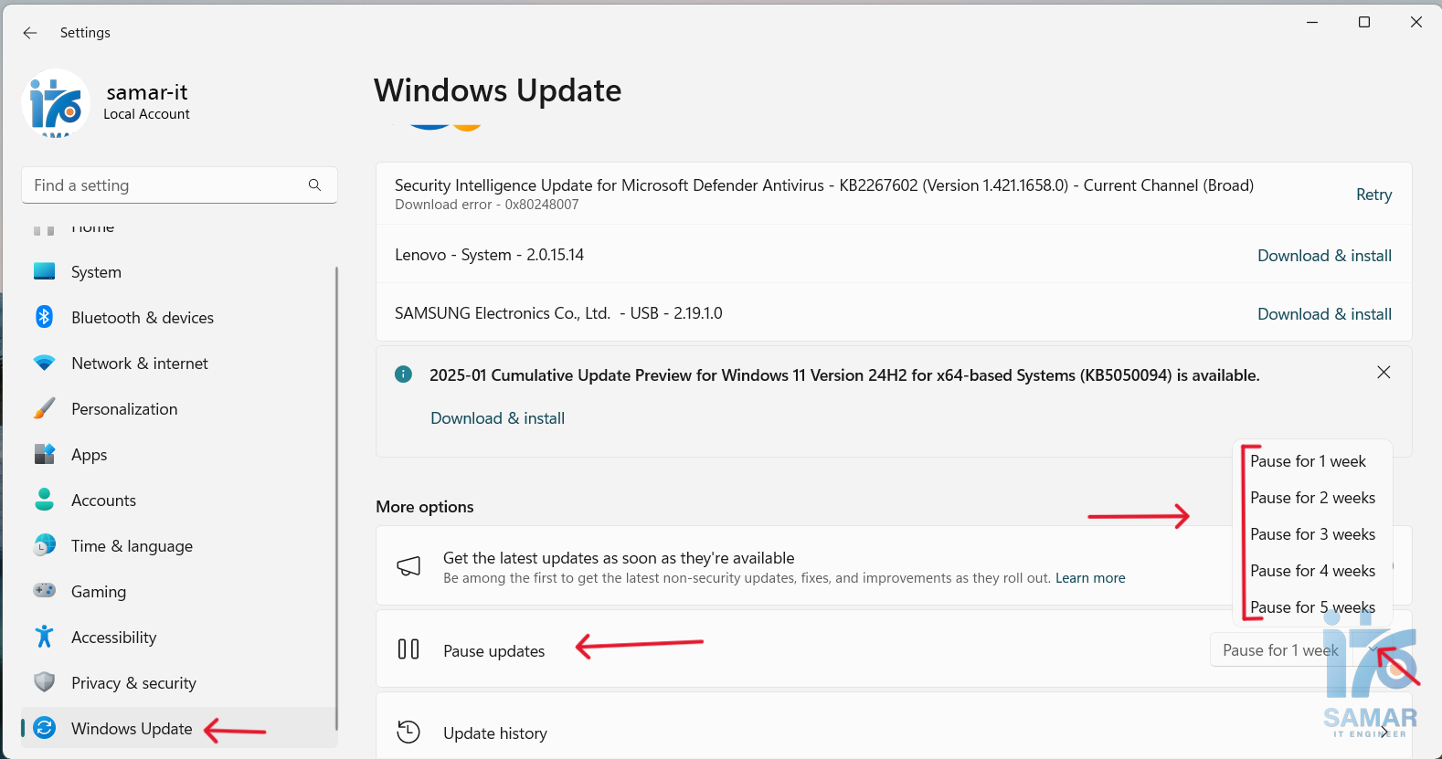 عکس شماره 2 - تنظیمات متوقف کردن آپدیت ویندوز